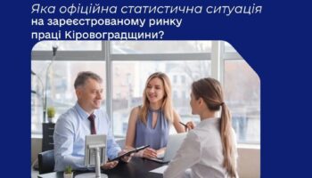 Яка офіційна статистична ситуація на зареєстрованому ринку праці Кіровоградщини?