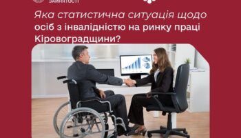 Яка статистична ситуація щодо осіб з інвалідністю на ринку праці Кіровоградщини?