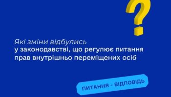 Які зміни відбулись у законодавстві, що регулює питання прав внутрішньо переміщених осіб?